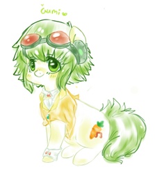 Size: 1148x1289 | Tagged: safe, artist:luxjii, pony, crossover, female, gumi, mare, ponified, solo, vocaloid