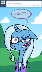 Size: 1280x2204 | Tagged: safe, trixie, pony, unicorn, ask trixie and cheese, g4, female, mare, solo, tumblr