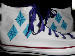 Size: 1500x1125 | Tagged: safe, artist:seriouslysavage, rarity, g4, clothes, converse, customized toy, cutie mark, shoes