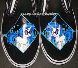 Size: 809x713 | Tagged: safe, artist:seriouslysavage, dj pon-3, vinyl scratch, g4, clothes, customized toy, shoes