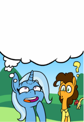 Size: 1280x1856 | Tagged: safe, artist:grandpalove, cheese sandwich, trixie, g4, blank, fill in the blanks, template, thought bubble, trixie's cheesy thought