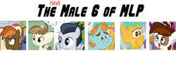 Size: 659x230 | Tagged: safe, button mash, featherweight, pipsqueak, rumble, snails, snips, g4, alternate mane six, male 6, meme