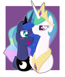 Size: 1710x2016 | Tagged: safe, artist:thebrokencog, princess celestia, princess luna, g4, cute, family, sisters