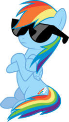 Size: 6000x10538 | Tagged: safe, artist:dasprid, rainbow dash, pegasus, pony, equestria games (episode), g4, season 4, absurd resolution, casual, female, simple background, solo, sunglasses, swag, transparent background, vector