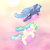 Size: 1500x1500 | Tagged: safe, artist:lamia, princess celestia, princess luna, g4, duo, full body, looking at someone, profile, royal sisters, siblings, side view, sisters, spread wings, wings