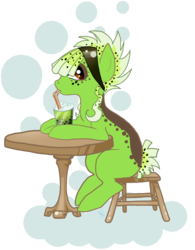 Size: 600x770 | Tagged: safe, artist:insanity-wolf, oc, oc only, earth pony, pony, drinking, sitting, solo