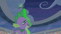 Size: 1280x720 | Tagged: safe, screencap, spike, equestria games (episode), g4, equestria games, faic, male, solo, stoner spike