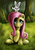 Size: 369x527 | Tagged: safe, artist:reillyington86, angel bunny, fluttershy, g4