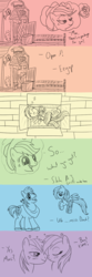 Size: 500x1500 | Tagged: safe, artist:karmadash, applejack, big macintosh, rainbow dash, earth pony, pony, g4, blushing, comic, dialogue, heart, male, ship:rainbowmac, shipping, stallion, straight