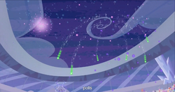 Size: 1536x813 | Tagged: safe, screencap, equestria games (episode), g4, equestria games, fireworks, meme, youtube caption