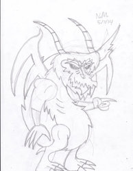 Size: 787x1015 | Tagged: safe, artist:toon-n-crossover, dragon, g4, twilight's kingdom, alternate design, grayscale, hindsight, monochrome, not-tirek, pencil drawing, prediction, season 4 villain, sketch, solo, traditional art