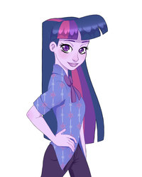 Size: 2000x2500 | Tagged: safe, artist:thepurpah, twilight sparkle, human, g4, female, high res, humanized, pony coloring, solo
