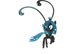 Size: 1041x768 | Tagged: dead source, safe, artist:kaltwarm, queen chrysalis, g4, breeziefied, cute, cutealis, female, solo