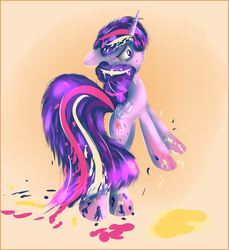 Size: 2060x2250 | Tagged: dead source, safe, artist:shamanguli, twilight sparkle, alicorn, pony, g4, female, high res, mare, rainbow power, solo, twilight sparkle (alicorn)