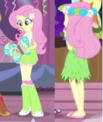 Size: 318x378 | Tagged: safe, screencap, fluttershy, equestria girls, g4, my little pony equestria girls: rainbow rocks, clothes, female, hawaiian, slippers