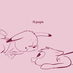 Size: 3000x3000 | Tagged: safe, artist:pikapetey, pony, eye contact, high res, monochrome, op is a duck, pikapetey, poopie