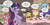 Size: 1190x602 | Tagged: safe, artist:katie cook, idw, official comic, applejack, fluttershy, pinkie pie, rainbow dash, rarity, spike, twilight sparkle, earth pony, pony, unicorn, friendship is magic #19, g4, my little pony: friendship is magic (idw), spoiler:comic, bipedal, book, dark mirror universe, equestria-3, female, frority, go fish, katie does it again, mane six, mare, pinkamena diane pie