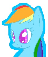 Size: 171x203 | Tagged: safe, artist:marywar, rainbow dash, g4, :t, cute, female, portrait, smiling, solo