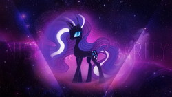 Size: 1366x768 | Tagged: safe, artist:melodycrystel, artist:php174, nightmare rarity, g4, female, solo, space, vector, wallpaper