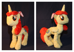 Size: 1024x724 | Tagged: safe, artist:creideiki-se, apple bloom, alicorn, pony, g4, bloomicorn, irl, photo, plushie