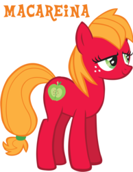 Size: 1291x1662 | Tagged: safe, artist:trotsworth, big macintosh, earth pony, pony, g4, female, macareina, mare, rule 63, simple background, solo, transparent background