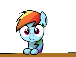 Size: 1600x1200 | Tagged: safe, artist:heavymetalbronyyeah, part of a set, rainbow dash, pony, g4, animated, cute, dashabetes, eye shimmer, female, looking at you, mare, simple background, smiling, solo, transparent background