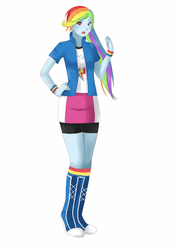 Size: 495x700 | Tagged: safe, artist:poofcio, rainbow dash, equestria girls, g4, female, solo