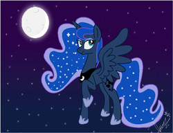 Size: 794x610 | Tagged: safe, artist:doggie31, princess luna, g4, female, moon, solo