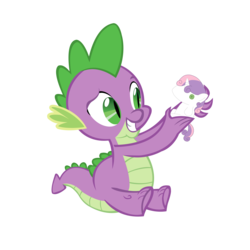 Size: 5000x5000 | Tagged: safe, artist:star-burn, artist:surifox1, artist:tehcrashxor, spike, sweetie belle, g4, absurd resolution, female, male, plushie, ship:spikebelle, shipping, simple background, straight, transparent background, vector