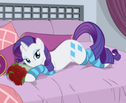 Size: 4454x3666 | Tagged: safe, artist:barrfind, artist:brianblackberry, edit, rarity, pony, unicorn, g4, clothes, cute, female, mare, prone, raribetes, rose, socks, solo, striped socks