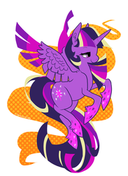 Size: 2000x2739 | Tagged: safe, artist:cobracookies, twilight sparkle, alicorn, pony, g4, twilight's kingdom, female, high res, mare, rainbow power, solo, twilight sparkle (alicorn)