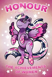 Size: 783x1150 | Tagged: safe, artist:octohickeys, twilight sparkle, alicorn, pony, g4, bedroom eyes, bipedal, drama, female, magic, mare, mouthpiece, rearing, smiling, solo, spread wings, twilight sparkle (alicorn)