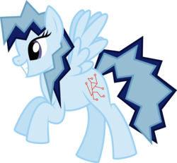 Size: 6927x6400 | Tagged: safe, artist:parclytaxel, pegasus, pony, .svg available, absurd resolution, dutch, flying, frizzy hair, grin, limburg, nation ponies, netherlands, ponified, province, province pony, provinciepaarden, simple background, smiling, solo, story included, transparent background, vector