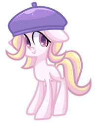 Size: 1184x1500 | Tagged: safe, artist:looji, oc, oc only, oc:happily, earth pony, hat, solo