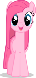 Size: 918x2000 | Tagged: safe, artist:pokerface3699, pinkie pie, earth pony, pony, g4, the best night ever, cute, cuteamena, diapinkes, female, happy, mare, pinkamena diane pie, simple background, solo, transparent background, vector