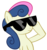 Size: 3014x3206 | Tagged: safe, artist:iamthegreatlyra, bon bon, sweetie drops, g4, female, high res, hilarious in hindsight, simple background, solo, sunglasses, transparent background, vector