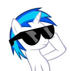 Size: 900x907 | Tagged: safe, artist:iamthegreatlyra, dj pon-3, vinyl scratch, pony, unicorn, g4, female, hooves, horn, mare, simple background, solo, sunglasses, transparent background, vector