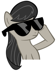 Size: 2920x3704 | Tagged: safe, artist:iamthegreatlyra, octavia melody, g4, female, high res, simple background, solo, sunglasses, transparent background, vector