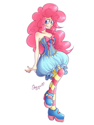 Size: 1200x1600 | Tagged: safe, artist:nyako-shoyu, pinkie pie, human, g4, female, humanized, solo