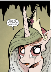 Size: 711x991 | Tagged: safe, artist:andy price, idw, princess celestia, g4, spoiler:comic, spoiler:comic19, crying, female, panel, solo