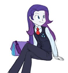 Size: 619x660 | Tagged: safe, artist:carnifex, rarity, equestria girls, g4, bishonen, clothes, elusive, equestria guys, male, necktie, rule 63, school uniform, solo, waistcoat