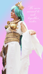 Size: 1122x1920 | Tagged: safe, artist:thighhighs, princess celestia, human, g4, cosplay, irl, irl human, photo, solo