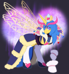 Size: 840x900 | Tagged: safe, artist:derpharlequin, crossover, kirby (series), kirby: triple deluxe, ponified, queen sectonia, solo