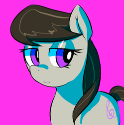 Size: 993x996 | Tagged: safe, artist:mewball, octavia melody, earth pony, pony, g4, female, lidded eyes, mare, pink background, simple background, solo