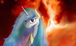 Size: 1631x996 | Tagged: safe, artist:greyscaleart, princess celestia, alicorn, pony, g4, female, princess, solo, sun