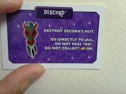 Size: 2560x1920 | Tagged: safe, discord, zecora, g4, error, merchandise, monopoly, you had one job