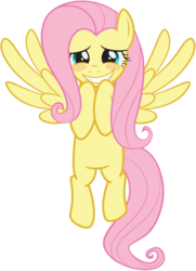 Size: 7245x10000 | Tagged: safe, artist:juniberries, fluttershy, pegasus, pony, g4, absurd resolution, blushing, female, flying, simple background, solo, transparent background, vector