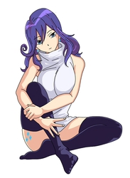 Size: 550x750 | Tagged: safe, artist:dannysoarin, rarity, human, g4, breasts, busty rarity, clothes, feet, female, humanized, socks, solo