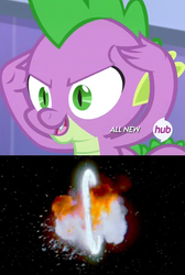 Size: 563x837 | Tagged: safe, spike, equestria games (episode), g4, death star, pstandard psychic pstance, psychic powers, psychic spike, star wars