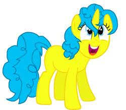 Size: 900x785 | Tagged: safe, artist:hydranoid09, oc, oc only, pony, element of laughter, fanfic art, ponified, rule 63, solo